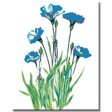 Grind after Zahlen für Erwachsene Blumen Kornblumen