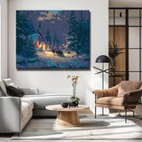 Painting by Numbers for Adults Mountain Church in the Snow