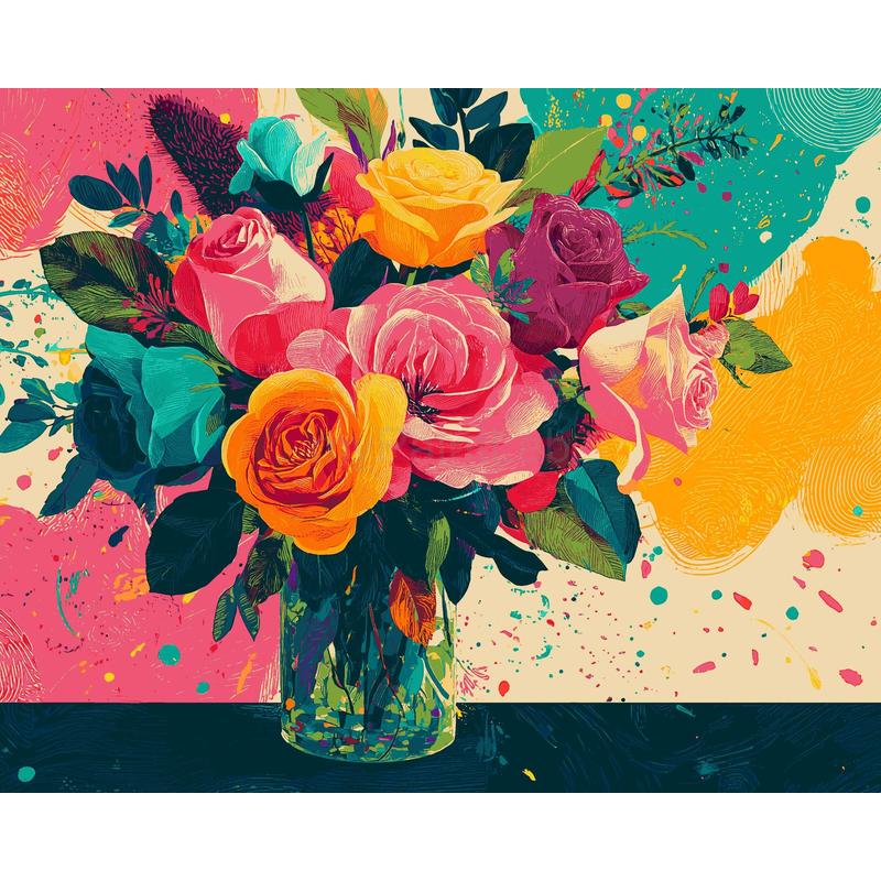 Grind after zahlen blumen rosenstrauss