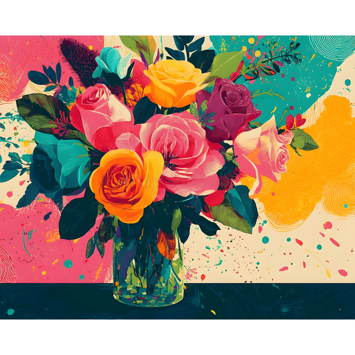 Grind after zahlen blumen rosenstrauss