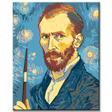 Malen nach Zahlen für Erwachsene Van Gogh Selbstportrait mit Palette
