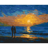 Paint by Numbers for Adults Couple on the Beach
