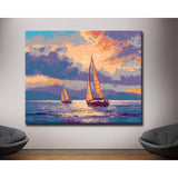 Paint by Numbers for Adults Sailboats in the Storm