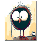 Malen nach Zahlen Comic Karikaturvogel