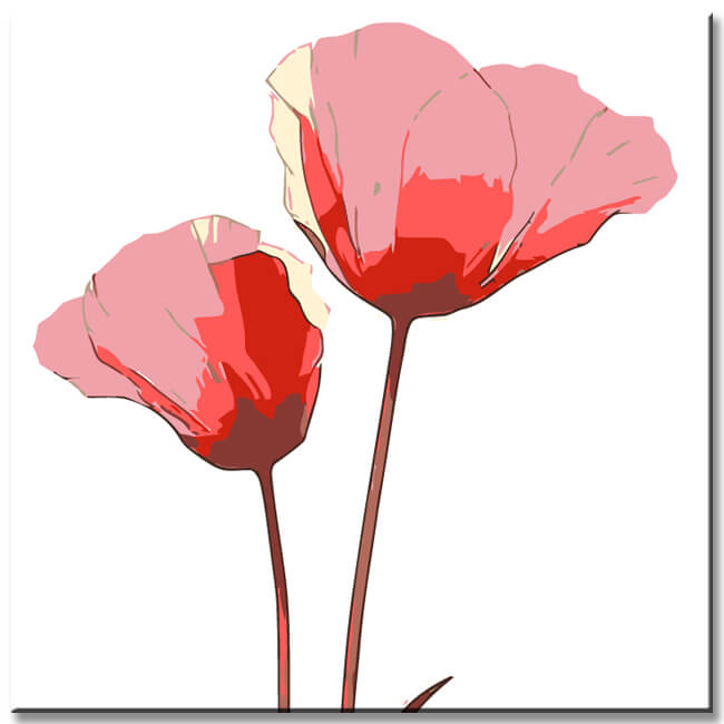 Malen nach Zahlen rote Blume