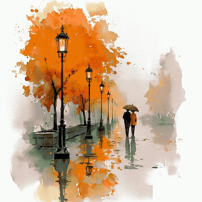 Paint by Numbers Autumn Alley