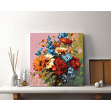 Grind after Zahlen Blumen Bouquet