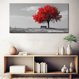 Grind nach Zahlen schwarz weiss Roter Baum