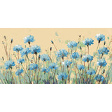 Grind nach Zahlen blaue Feldblumen