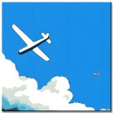 Grind nach Zahlen Flugzeug über Meer