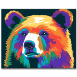 Malen nach Zahlen Bär Regenbogen bunt