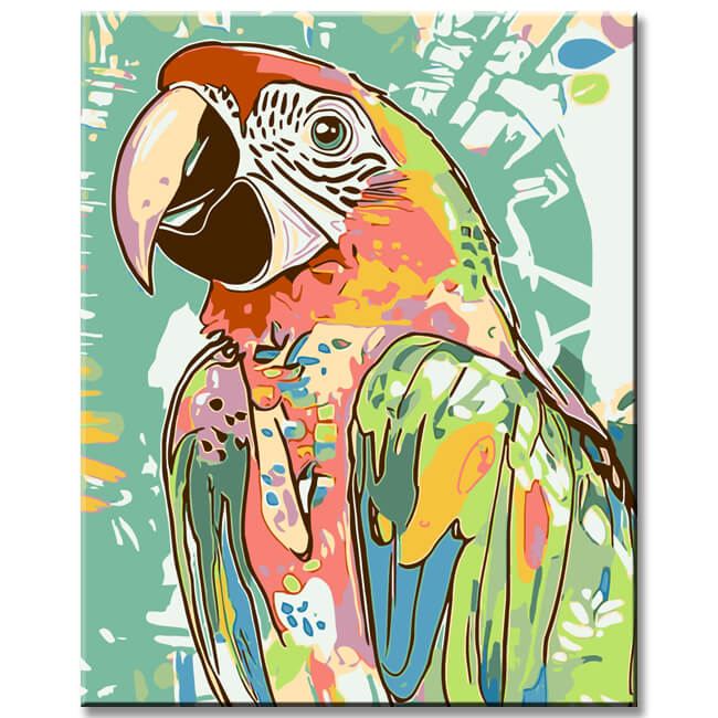 Malen nach Zahlen Papagei TierKunst