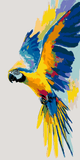 Painting by Numbers Parrot in Flight Animal Art