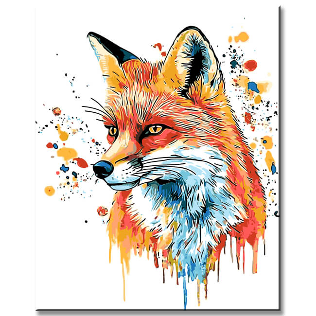 Malen nach Zahlen Fuchs Tiere Moderne TierKunst Malerei