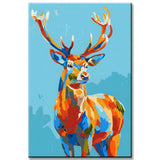 Malen nach Zahlen Hirsch Tiere Moderne TierKunst Malerei