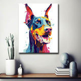 Malen nach Zahlen Hund Dogge Portrait Moderne TierKunst