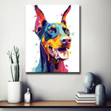 Malen nach Zahlen Hund Dogge Portrait Modern Animal Art
