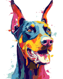 Malen nach Zahlen Hund Dogge Portrait Modern Animal Art