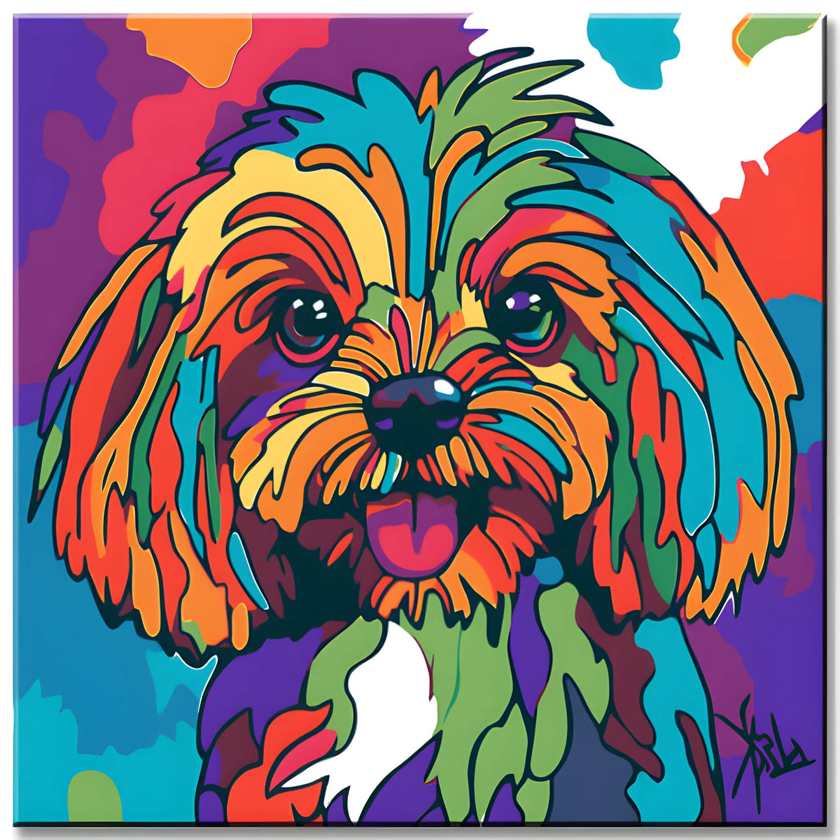 Painting by Numbers Little Dog Modern Animal Art