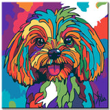 Malen nach Zahlen Kleiner Hund Moderne TierKunst