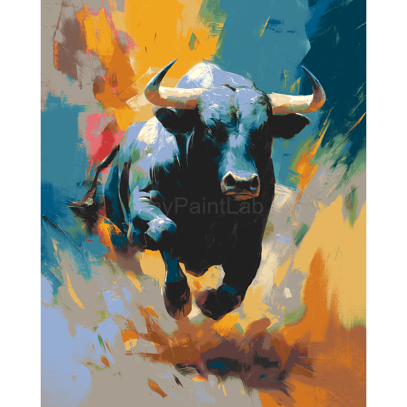 Paint by Numbers Bull Modern Animal Art