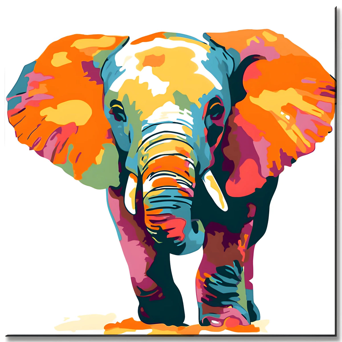 Malen nach Zahlen Kleiner Elefant Moderne TierKunst