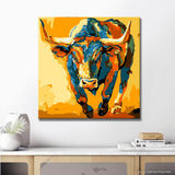 Malen nach Zahlen Großer Stier Portrait Moderne TierKunst