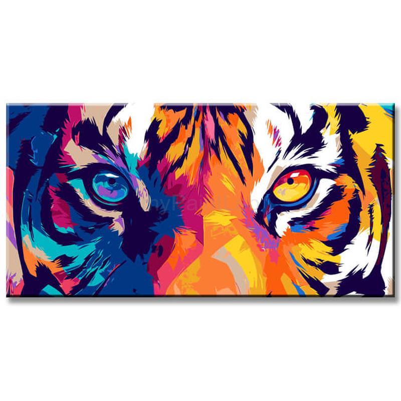 Malen nach Zahlen Tiger Augen Moderne TierKunst