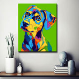 Malen nach Zahlen Bunte Tierwelt Hund