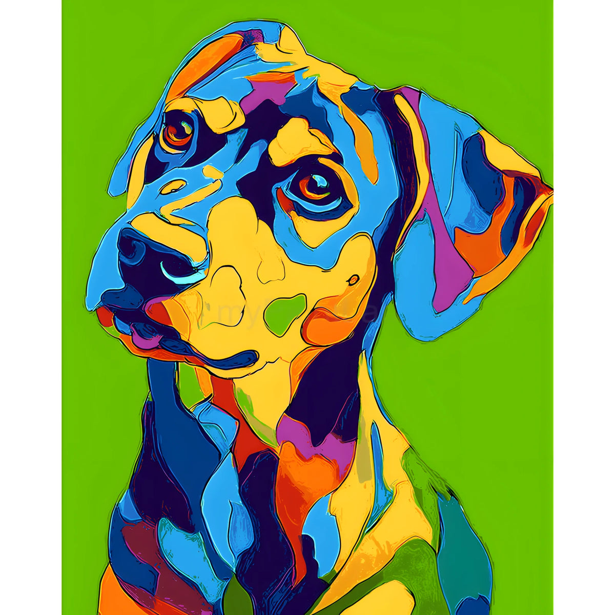 Painting by Numbers Colorful Animal World Dog