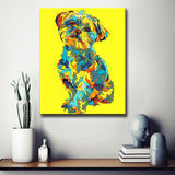 Malen nach Zahlen Bunte Tierwelt Hund im Portrait