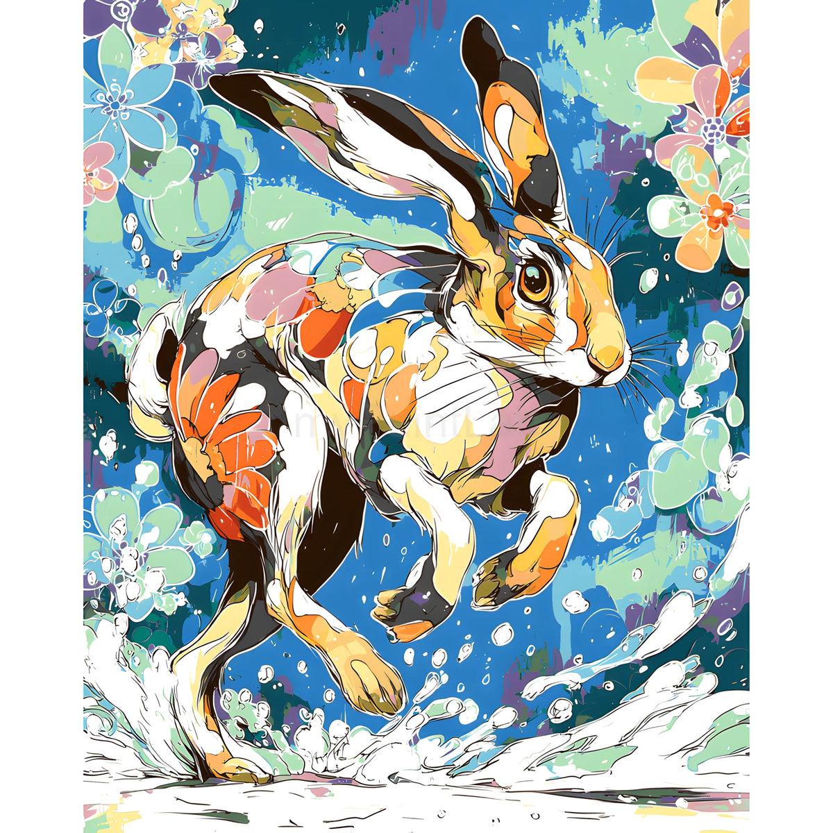 Malen nach Zahlen Hase Kunst Ostern