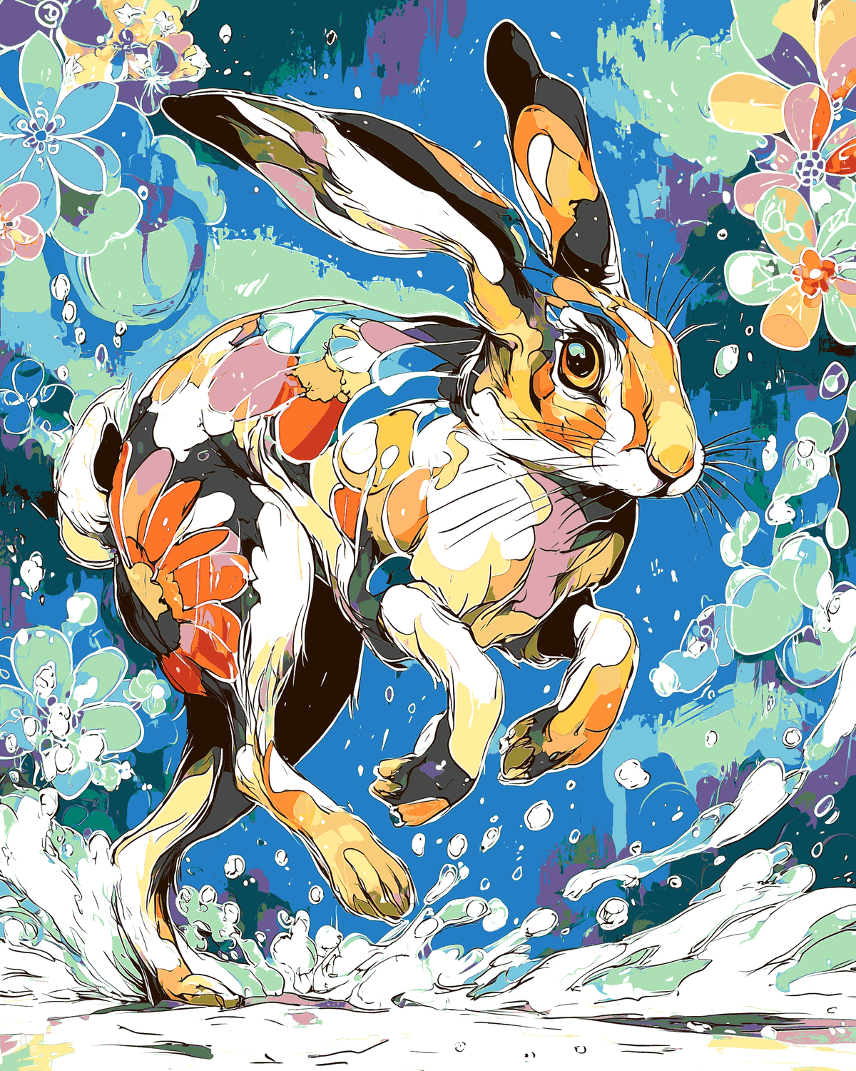 Paint by Numbers Rabbit Art Easter