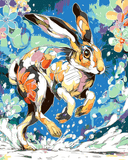 Paint by Numbers Rabbit Art Easter