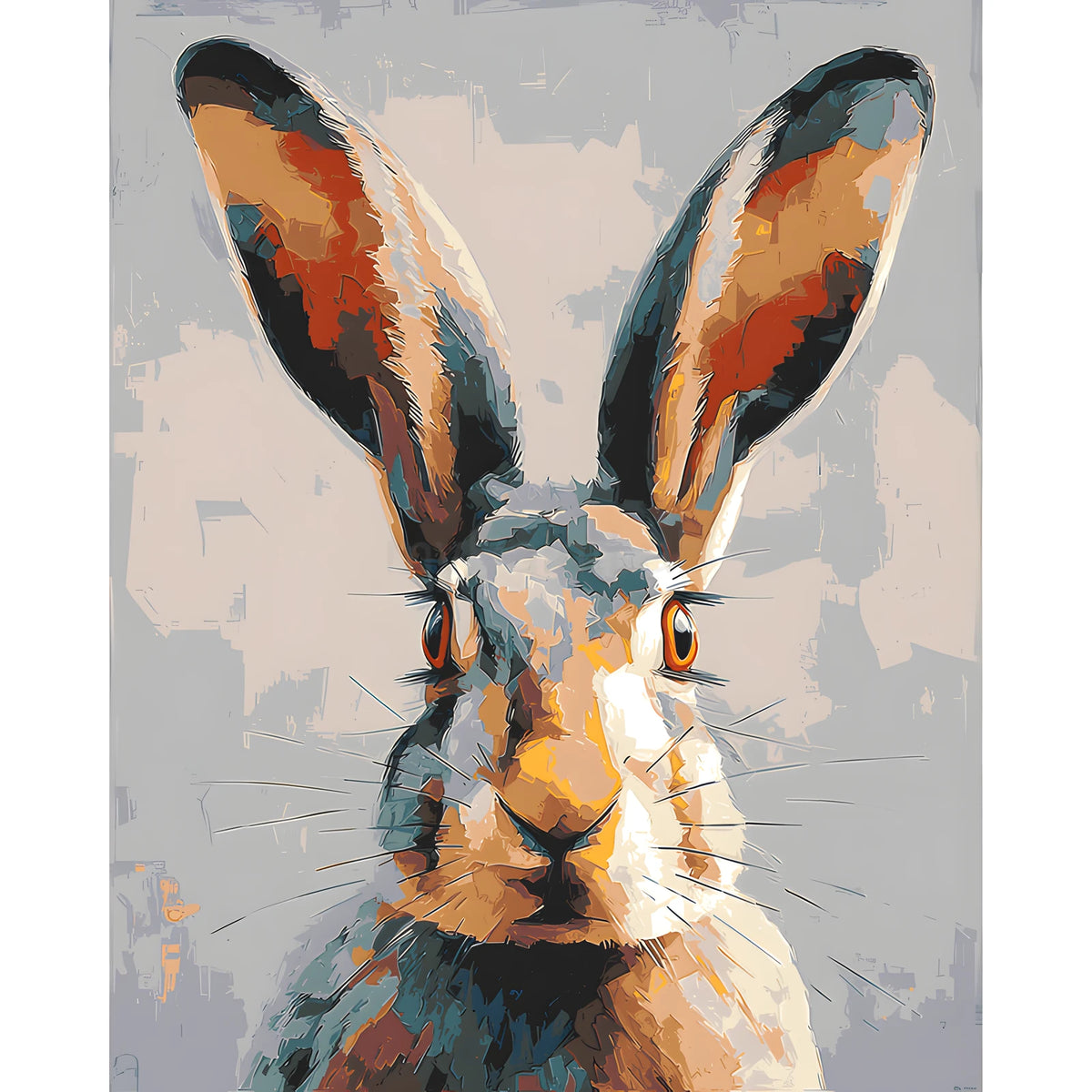 Paint by Numbers Rabbit Portrait