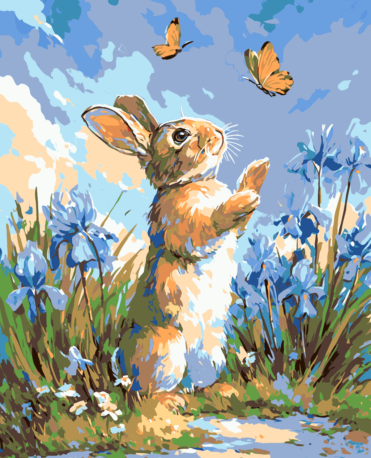 Grind nach Zahlen Hase in der Natur