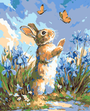 Grind nach Zahlen Hase in der Natur