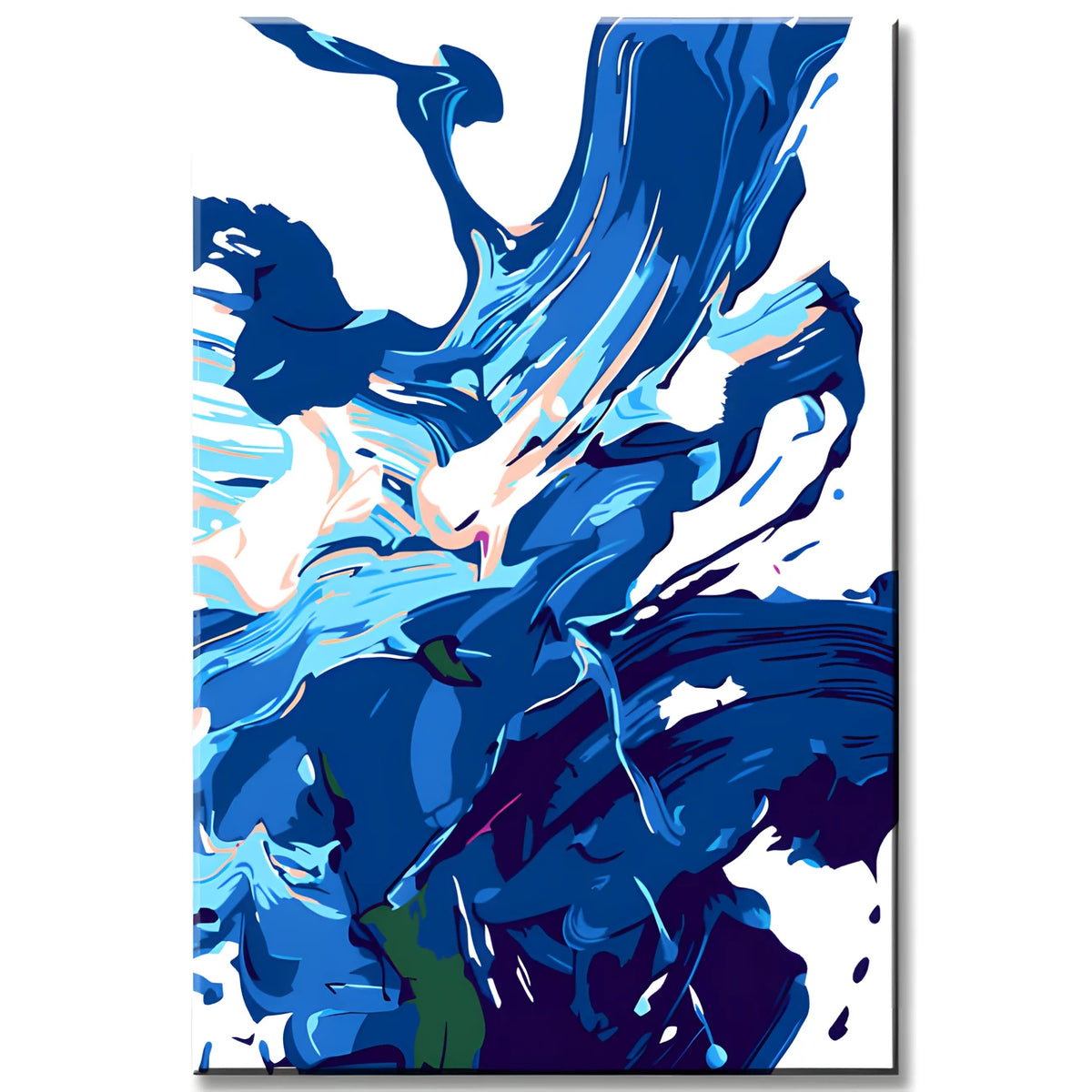 Malen nach Zahlen Abstrakte Kunst Blaue Linie III