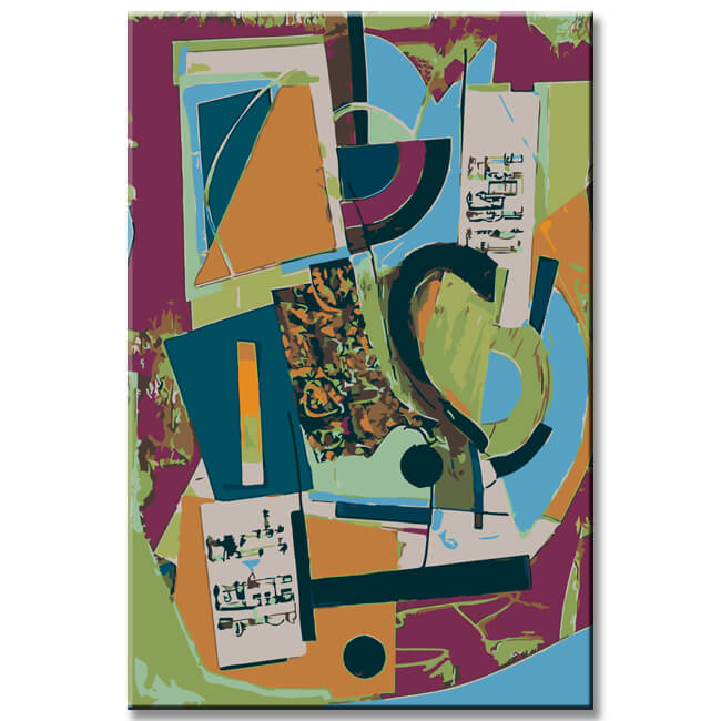 Malen nach Zahlen Abstrakt Chaos II