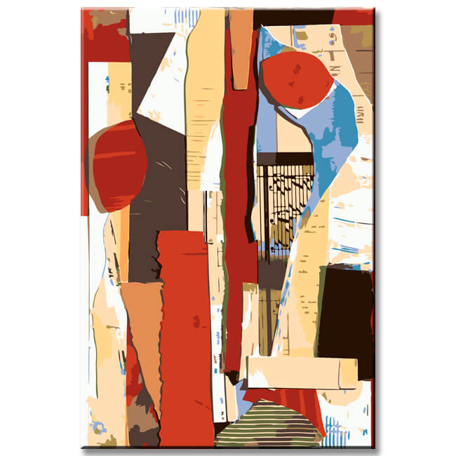 Malen nach Zahlen Abstrakt Fotomontagen II