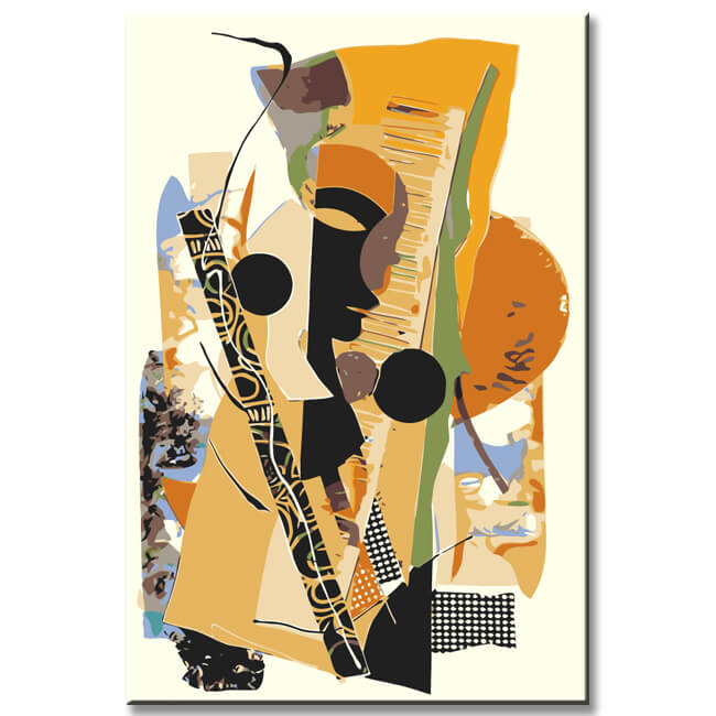 Malen nach Zahlen Abstrakt Fotocollagen IV