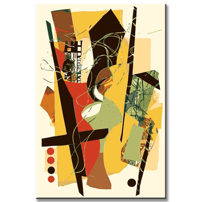 Malen nach Zahlen Abstrakt Fotocollagen V