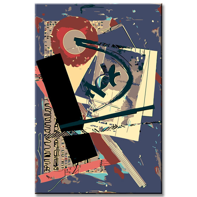 Malen nach Zahlen Abstrakt Fotocollagen VI