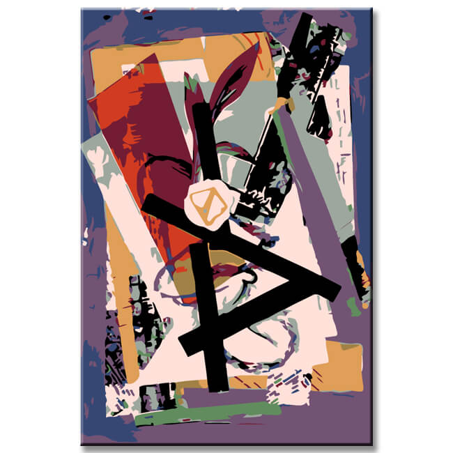 Malen nach Zahlen Abstrakt Fotocollagen VII