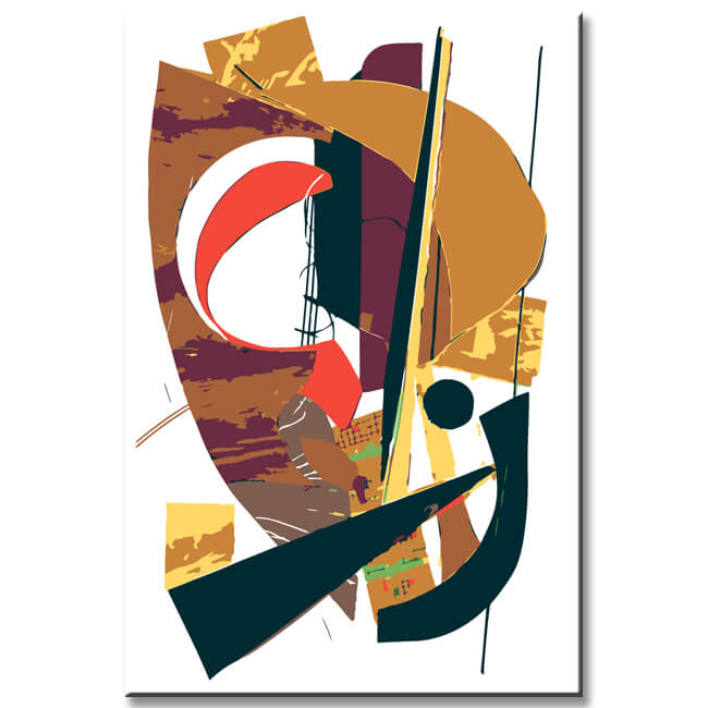 Malen nach Zahlen Abstrakt Bunte Collage I