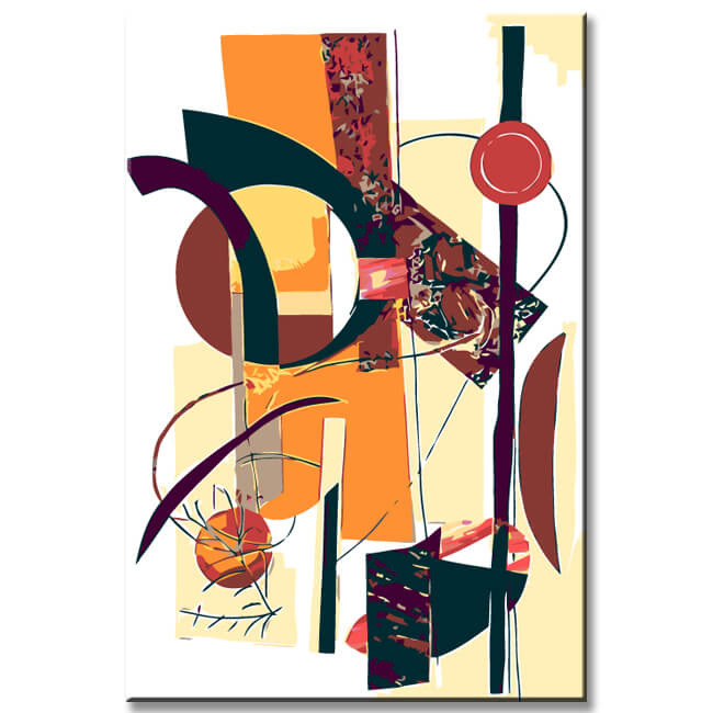 Malen nach Zahlen Abstrakt Bunte Collage II