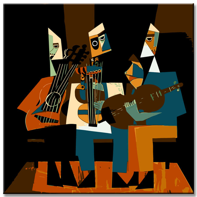 Malen nach Zahlen 3 Musiker