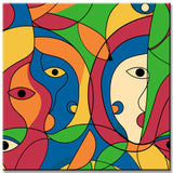 Malen nach Zahlen Abstrakt Farbenfrohe Mädchen