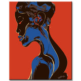 Malen nach Zahlen Abstrakt Saphir Gesicht