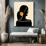 Malen nach Zahlen Abstrakt Schwarze Haare